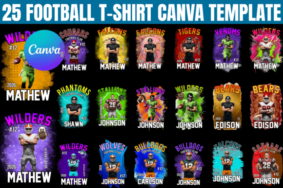 25 Football T-Shirt Canva Templates: Your 2026 Game Day Kit