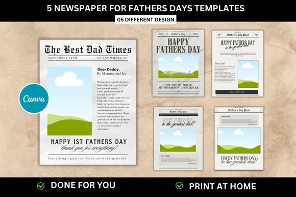 5 Fathers Day Newspaper Templates: A Designer's Time-Saver