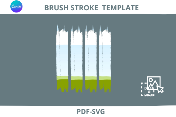 Brush Stroke Canva Frames: Dynamic Design Templates