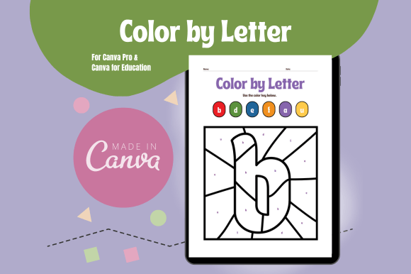 Color by Letter Canva Templates ABC: A Creative Design Asset