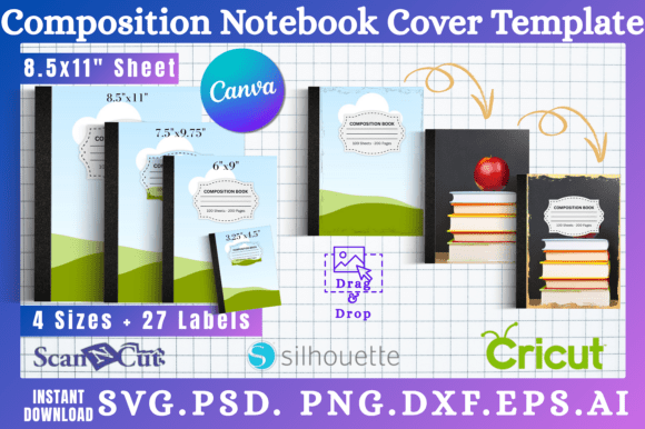 Composition Notebook Cover Templates 01: Your Blank Canvas Awaits