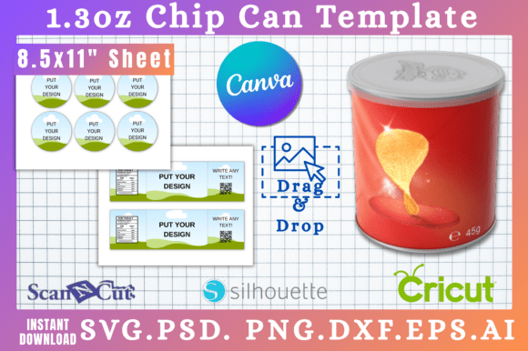 Crafting Custom Packaging with 1.3oz Chip Can Label Templates