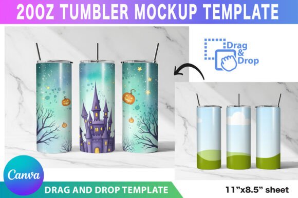 Design Professional Tumblers Instantly with 20 Oz Skinny Tumbler Canva Templates