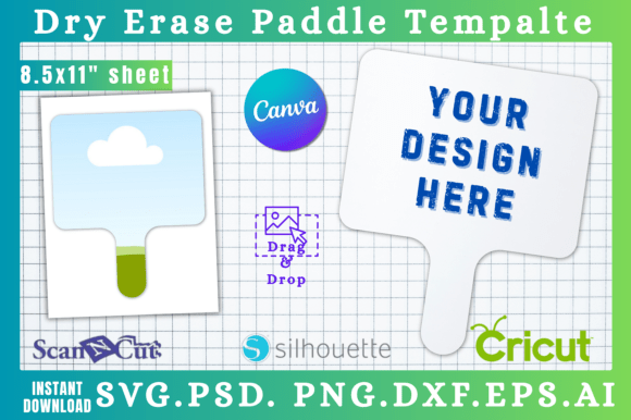 Dry Erase Paddle SVG & Canva Templates: Your Instant Design Toolkit