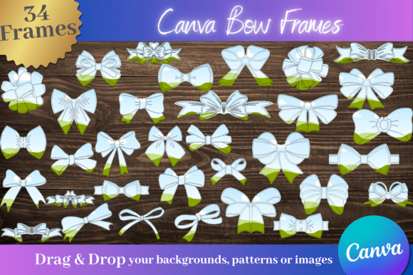 Elevate Your Designs with 34 Canva Bow Frame Templates