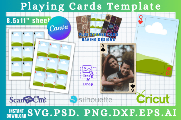 Get Creative with Pocker Playing Card Deck SVG Templates 2