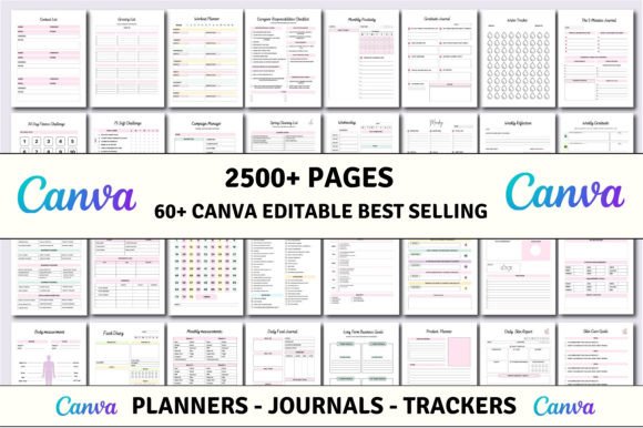 Master Your Year with 60+ Editable Canva Planner Templates