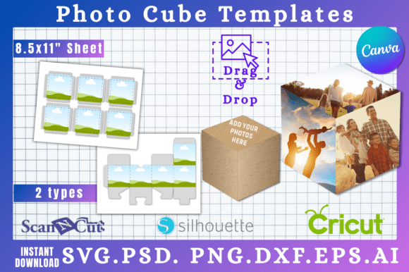 Photo Cube Die Cut Box SVG Templates: Your 3D Branding Canvas