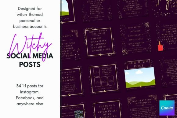 Streamline Your Strategy with Daily Witch Canva Social Templates