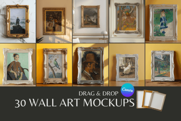 Timeless Elegance: 30 Wall Art Mockups - Canva Templates #2